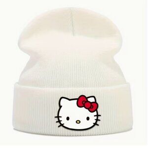 HELLO KITTY White Beanie Hat (BRAND-NEW & SO CUTE!)